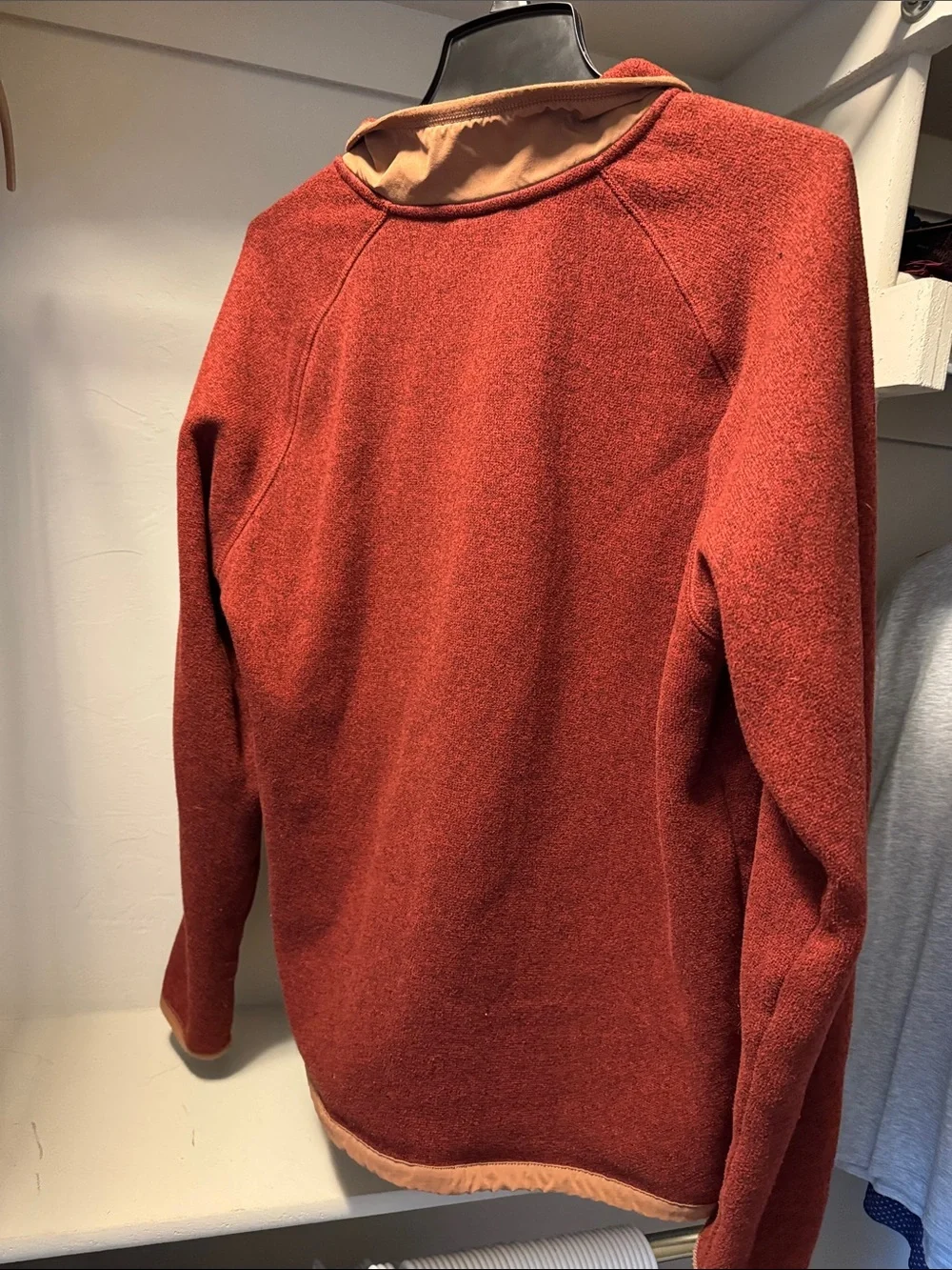 The North Face Men's Rust Red Half-Zip Fleece Pullover